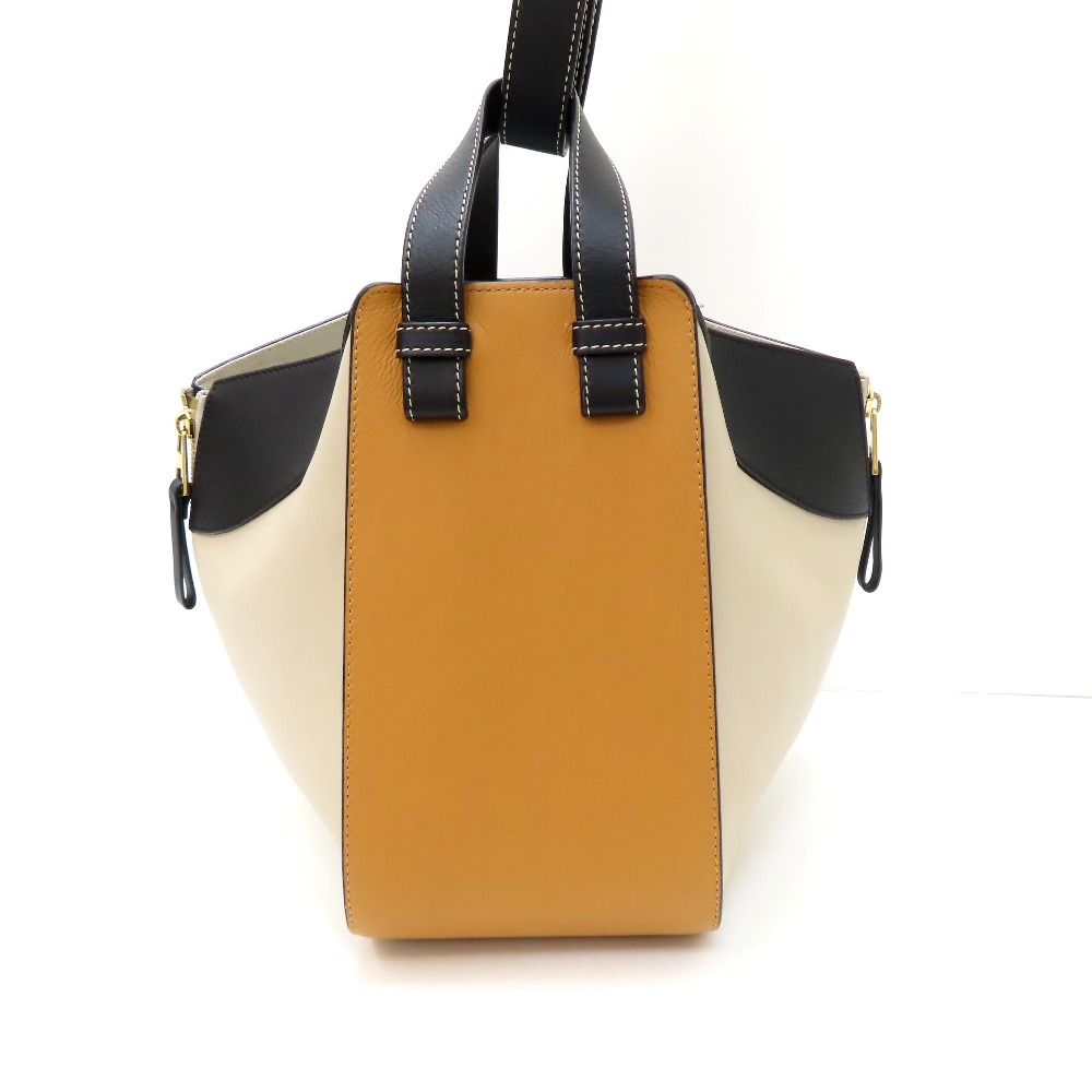 Loewe Hammock 2Way Bag Calf Brown Beige Black - Image 4