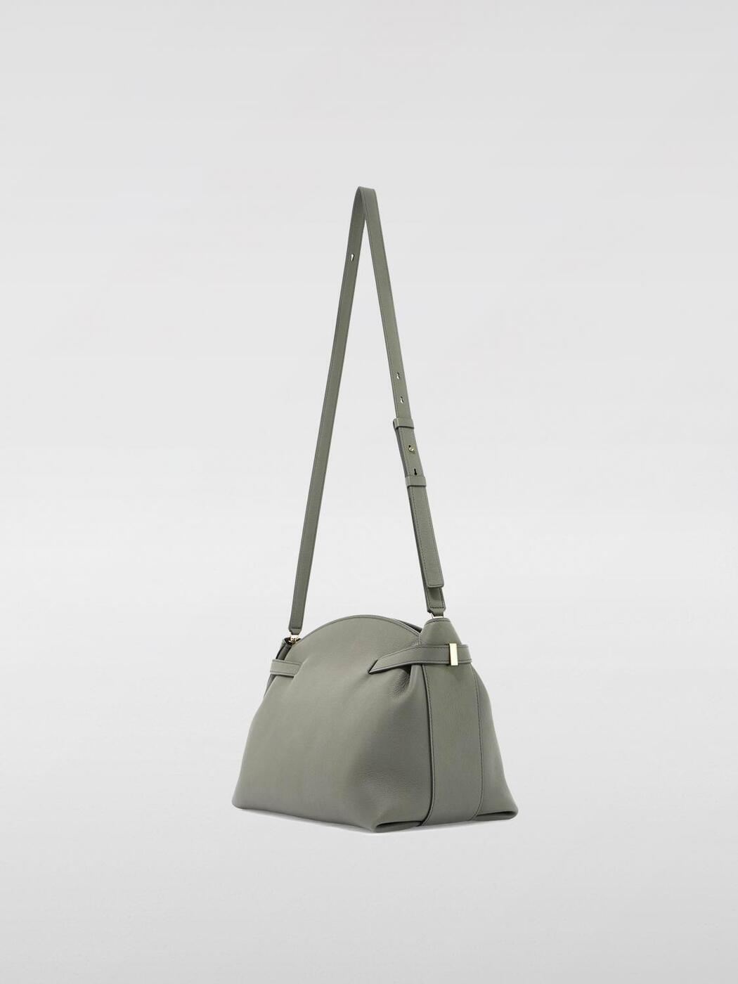 Ferragamo Shoulder Bag Leather Grey - Image 2