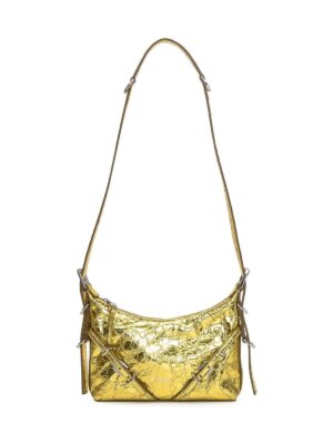 Givenchy Golden Leather Voyou Shoulder Bag Gold
