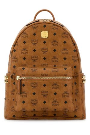 MCM Diamant Backpack Bag Cognac Brown