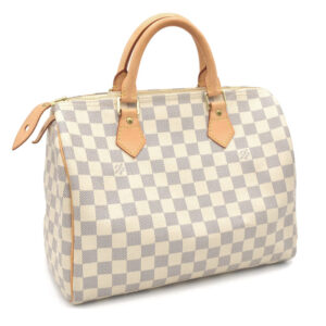 Louis Vuitton Speedy 30 Damier Azur Mini Boston Handbag White