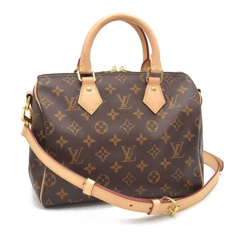 Louis Vuitton Speedy Bandouliere 25 Monogram Crossbody Bag Brown