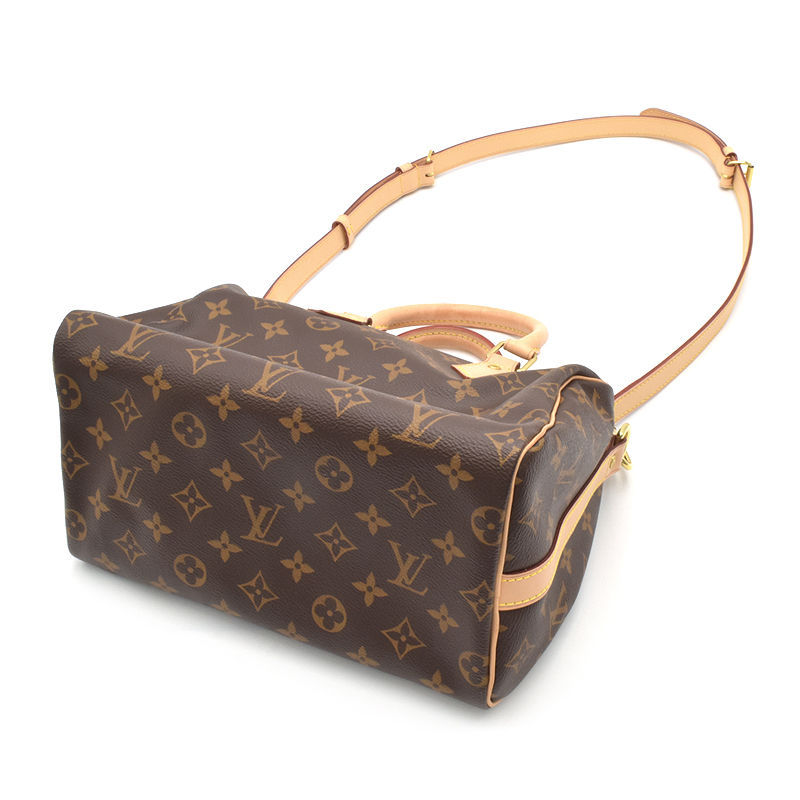 Louis Vuitton Speedy Bandouliere 25 Monogram Crossbody Bag Brown - Image 4