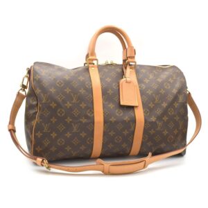 Louis Vuitton Keepall Bandouliere 45 Boston Travel Bag Brown
