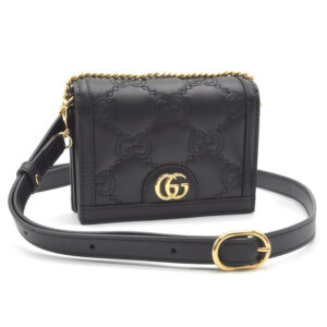 Gucci Mini GG Matelasse Chain Shoulder Bag Black