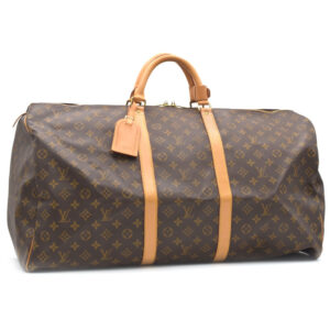 Louis Vuitton Keepall 60 Monogram Large Capacity Boston Travel Bag Brown