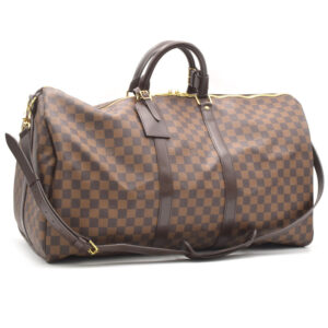 Louis Vuitton Keepall Bandouliere 55 Damier Ebene Bag Brown