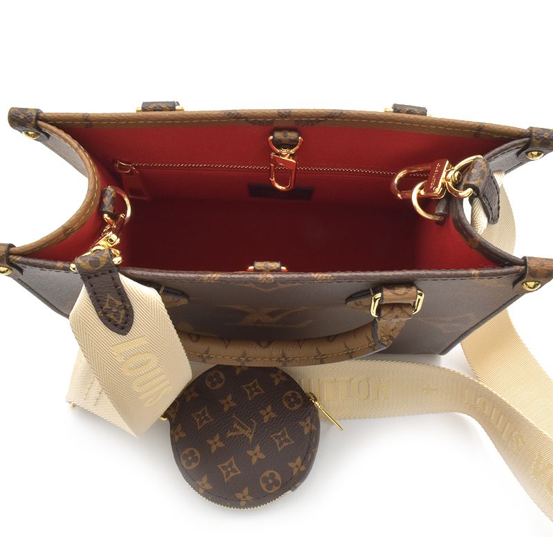 Louis Vuitton On the Go PM Reverse 2way Shoulder Bag Brown - Image 5
