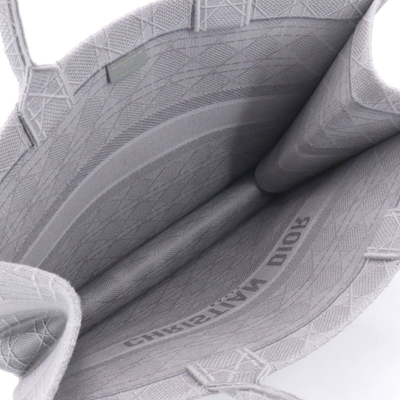 Dior Book Tote Canvas Handbag Gray - Image 4