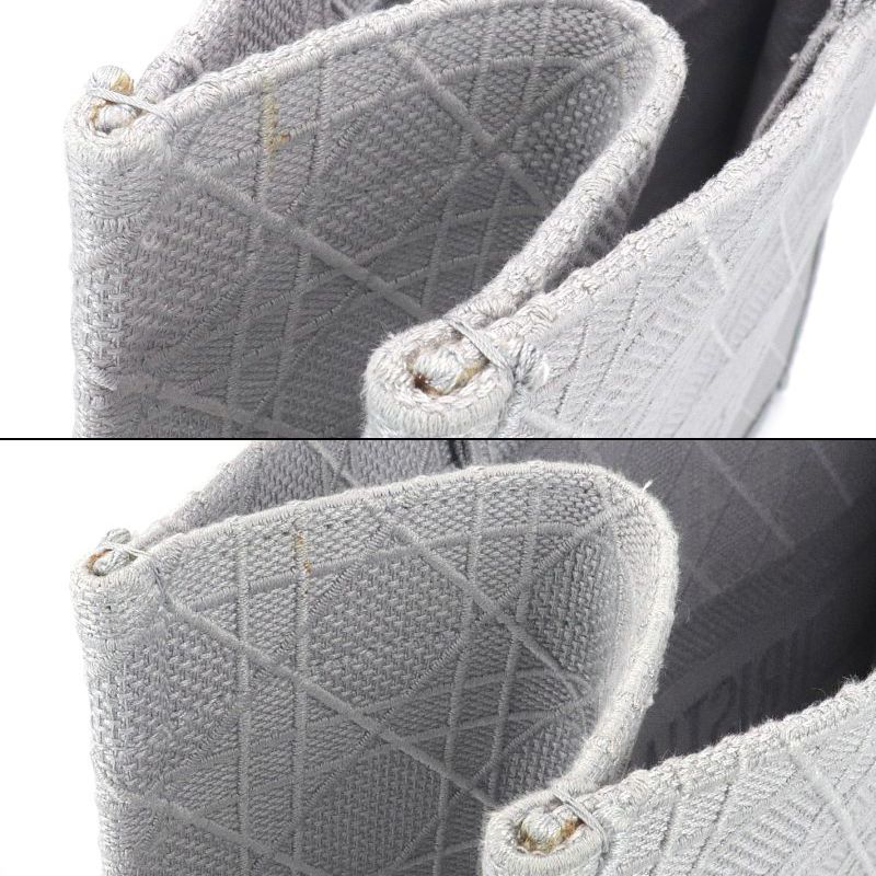 Dior Book Tote Canvas Handbag Gray - Image 6