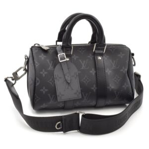 Louis Vuitton Keepall Bandouliere 25 Eclipse Reverse Shoulder Bag Black