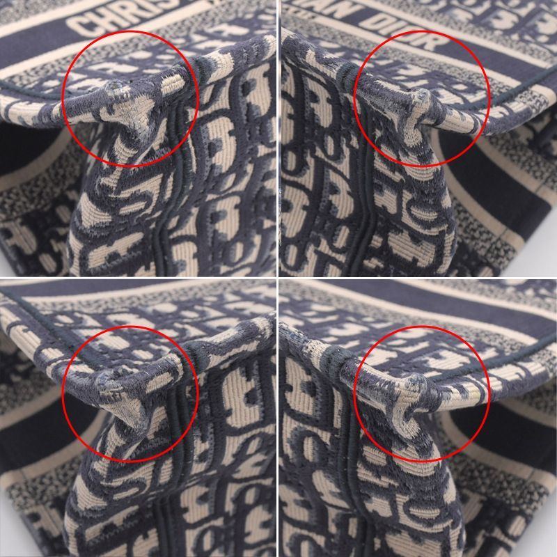 Dior Book Tote Oblique Embroidery Tote Bag Ecru Blue - Image 8