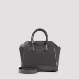 Givenchy Charcoal Leather Shoulder Bag Grey