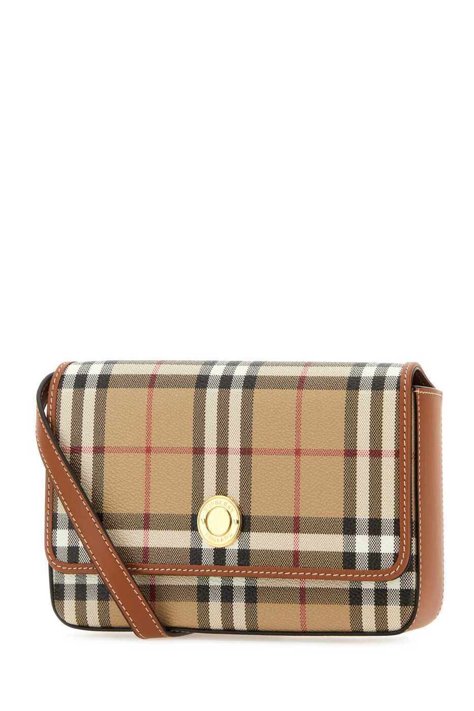 Burberry Check Crossbody Bag Beige - Image 2