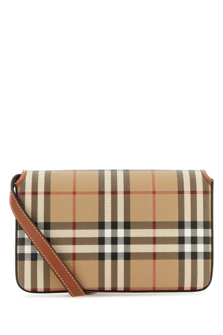Burberry Check Crossbody Bag Beige - Image 3