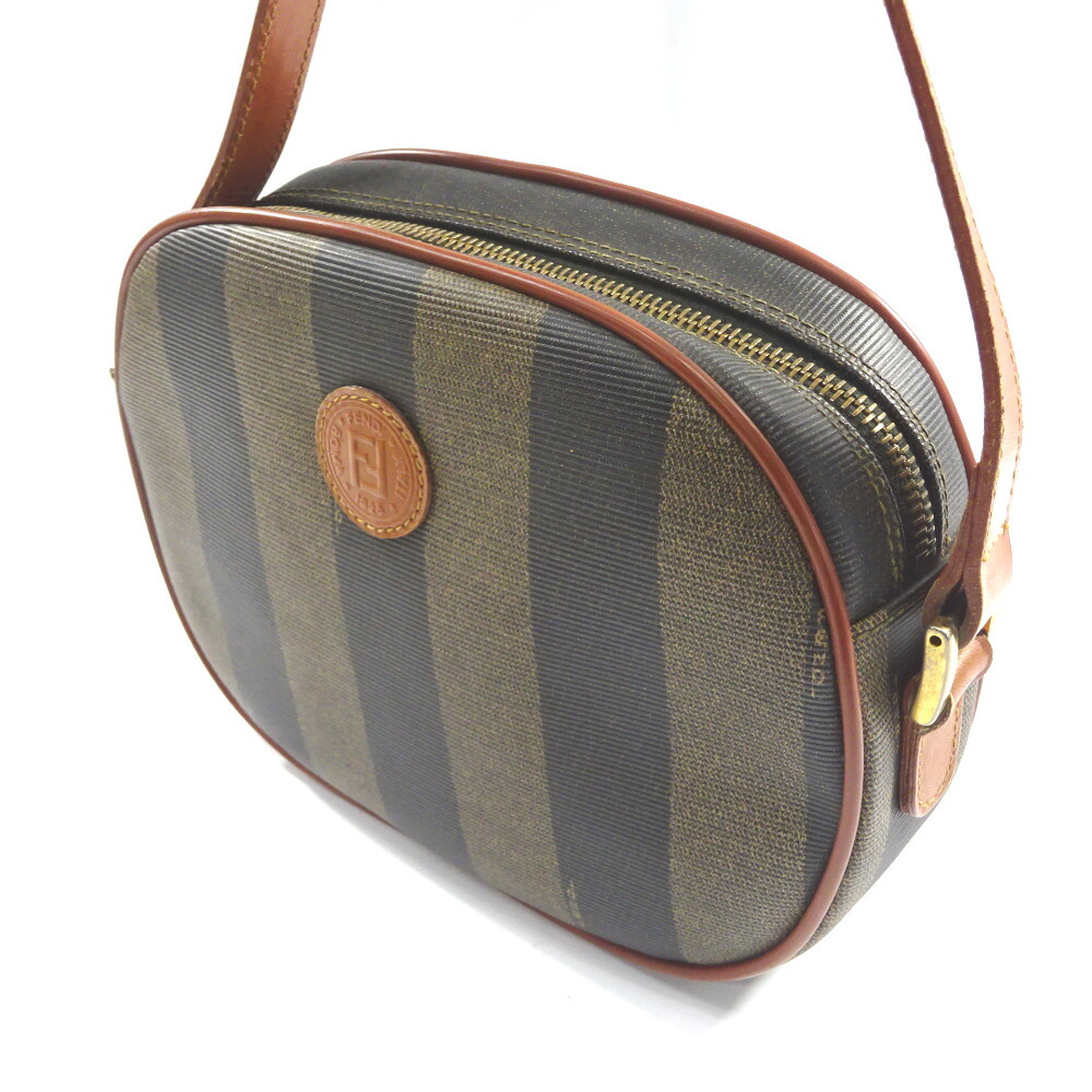 Fendi Pecan Style Shoulder Bag Khaki - Image 4