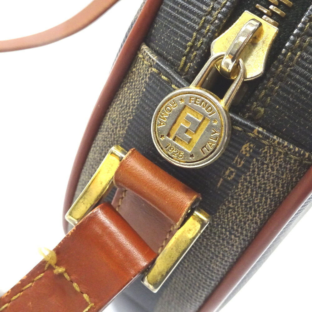 Fendi Pecan Style Shoulder Bag Khaki - Image 6