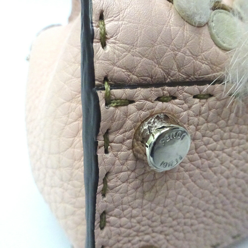 Fendi Handbag Peekaboo Iconic Mini Powder Pink - Image 9