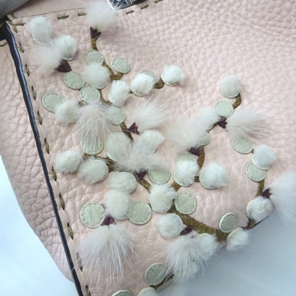 Fendi Handbag Peekaboo Iconic Mini Powder Pink - Image 11