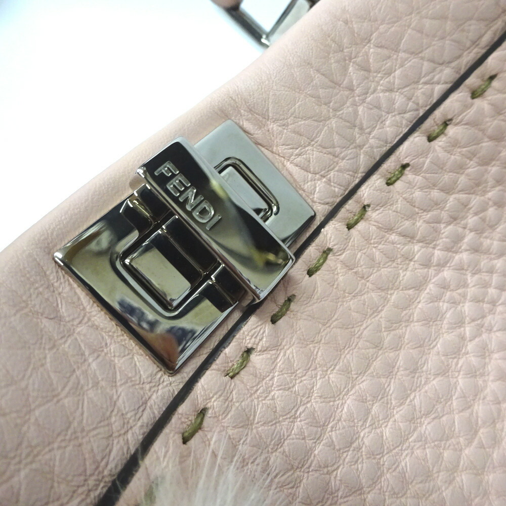 Fendi Handbag Peekaboo Iconic Mini Powder Pink - Image 12
