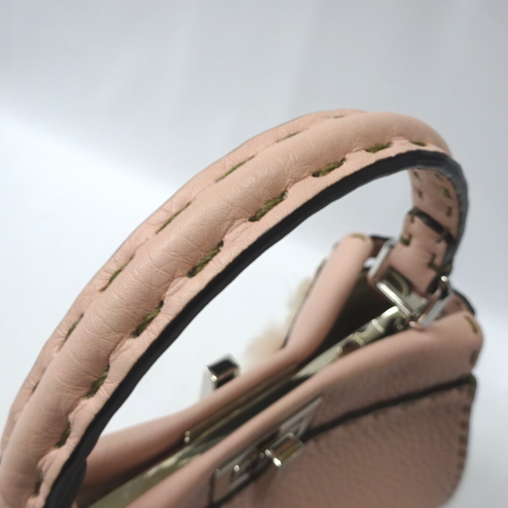 Fendi Handbag Peekaboo Iconic Mini Powder Pink - Image 14