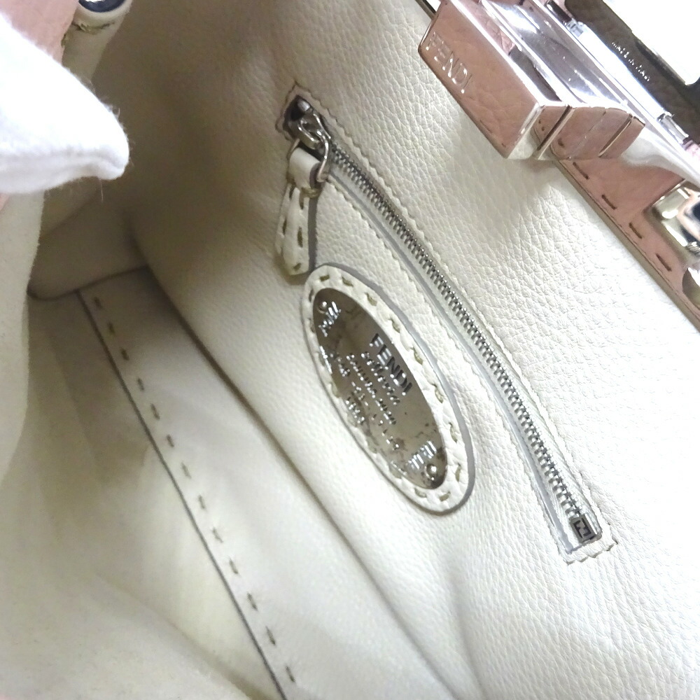 Fendi Handbag Peekaboo Iconic Mini Powder Pink - Image 15