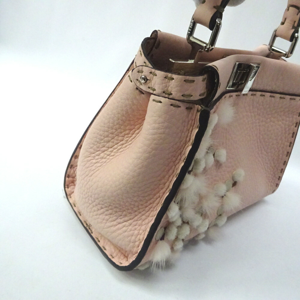 Fendi Handbag Peekaboo Iconic Mini Powder Pink - Image 5
