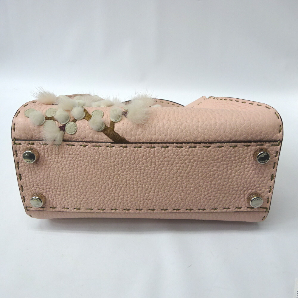 Fendi Handbag Peekaboo Iconic Mini Powder Pink - Image 6