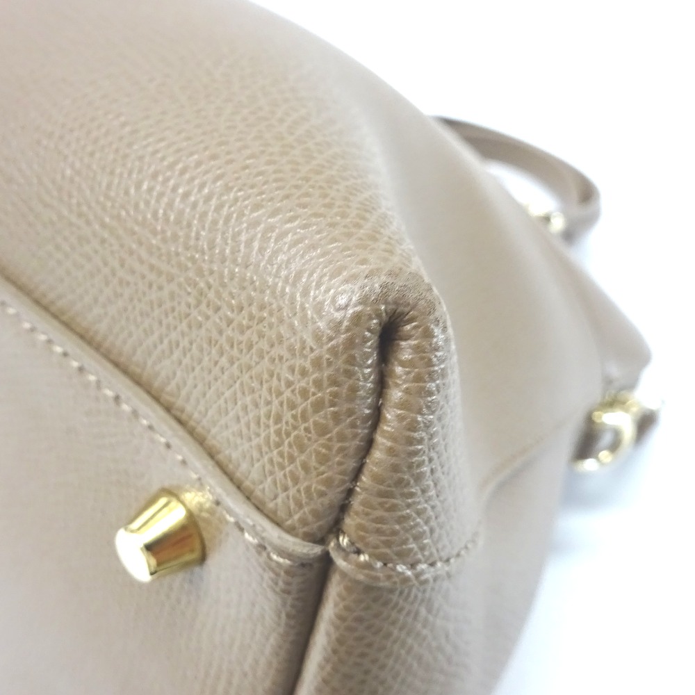 Furla Color Daino Piper 2Way Handbag Beige Camel - Image 9