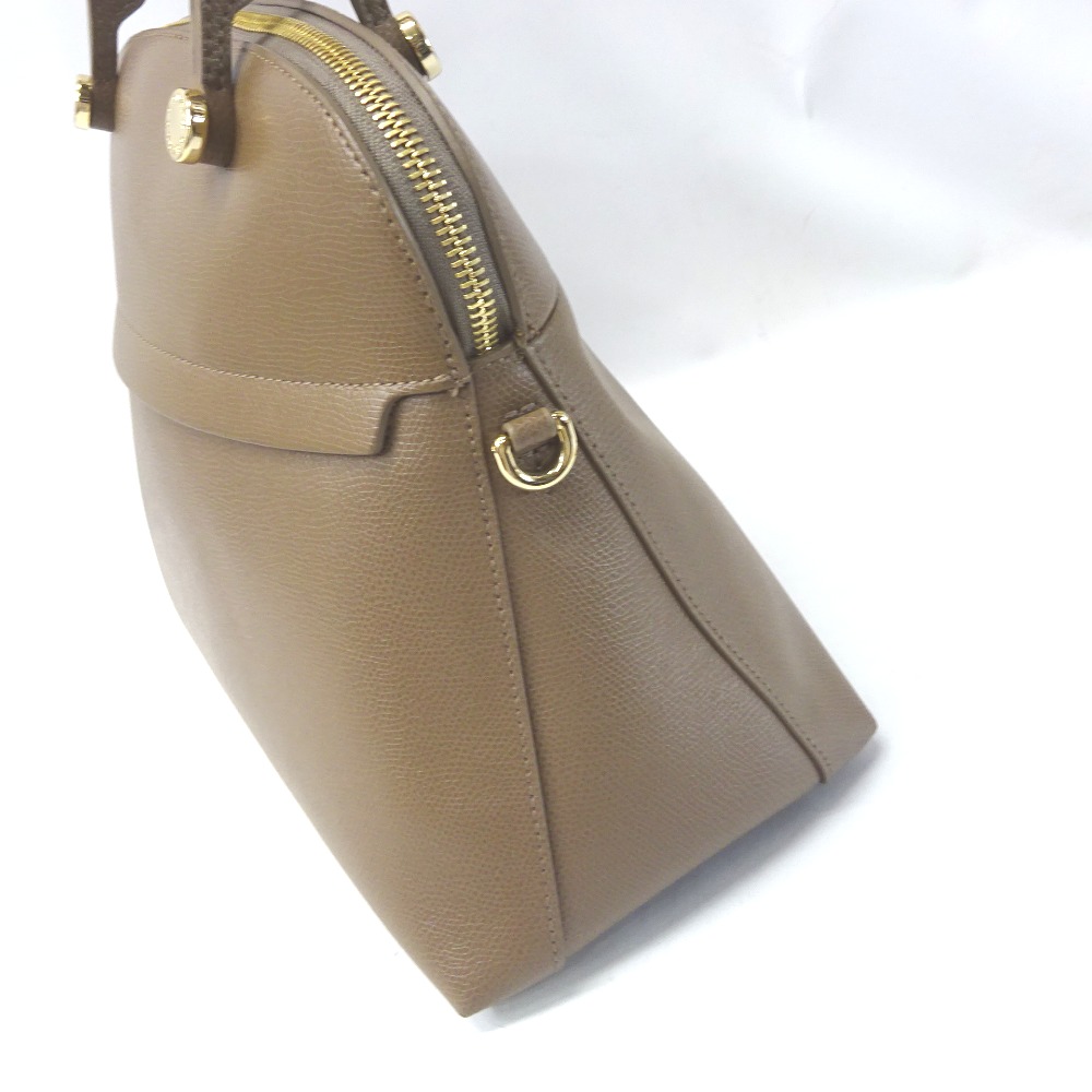 Furla Color Daino Piper 2Way Handbag Beige Camel - Image 4