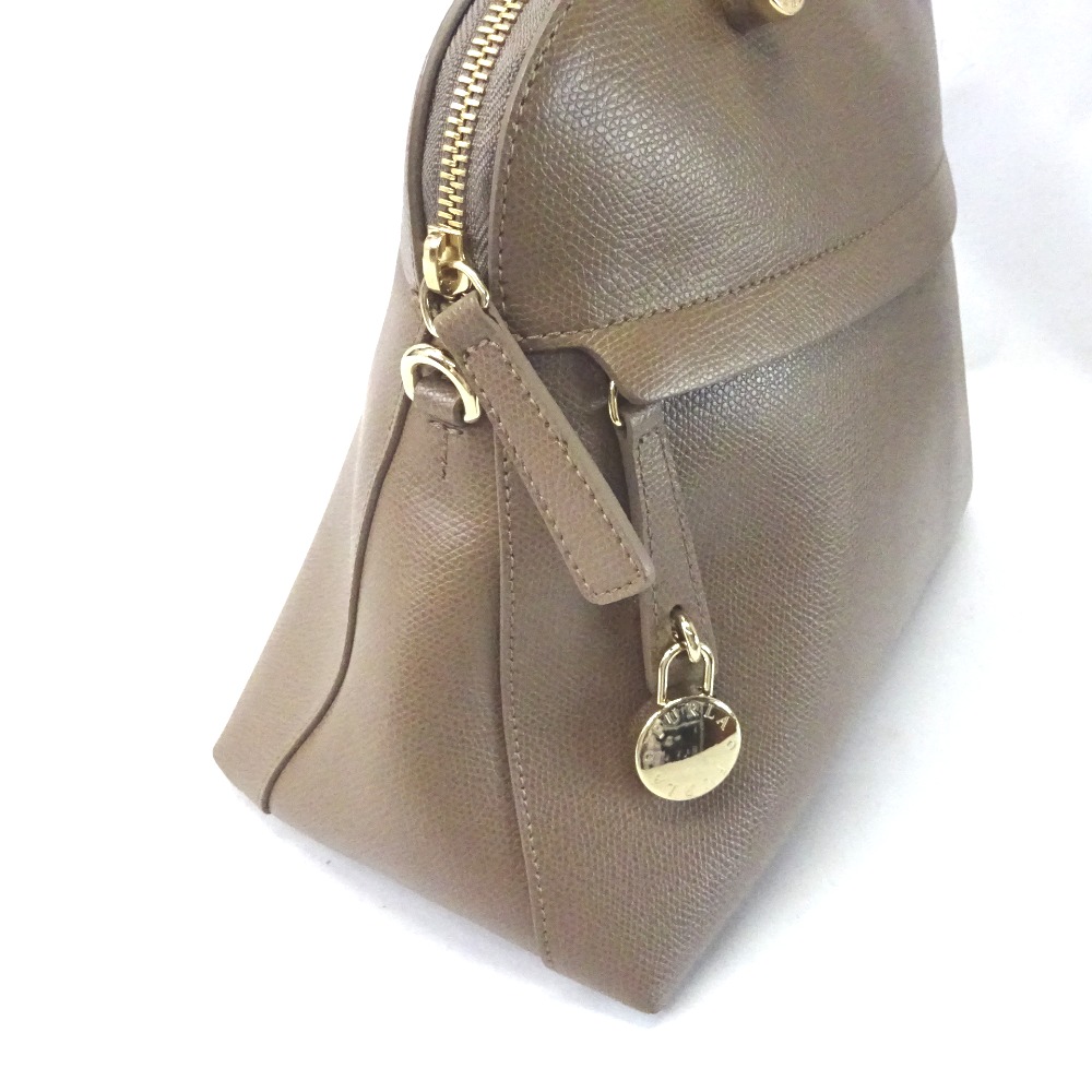 Furla Color Daino Piper 2Way Handbag Beige Camel - Image 5
