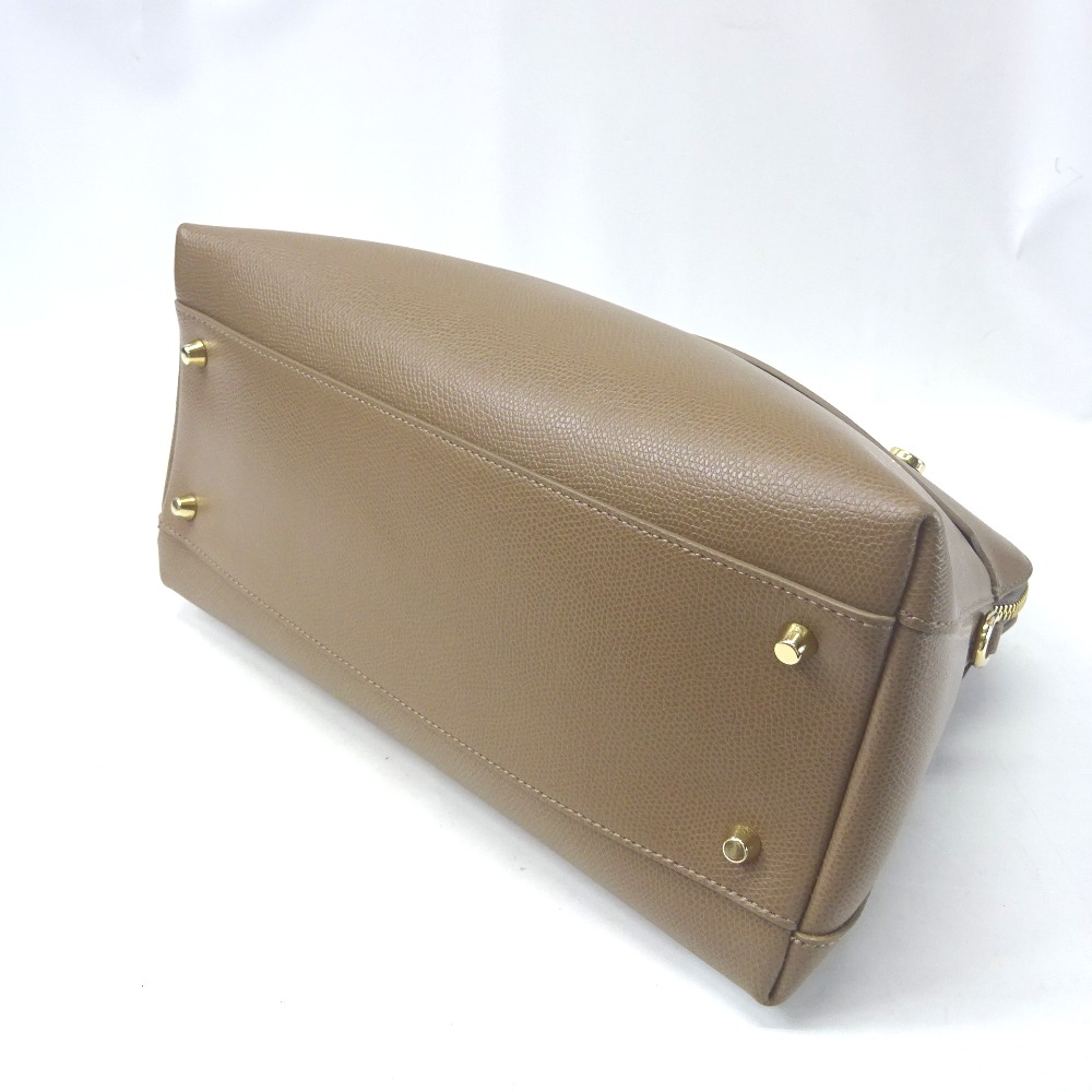 Furla Color Daino Piper 2Way Handbag Beige Camel - Image 6