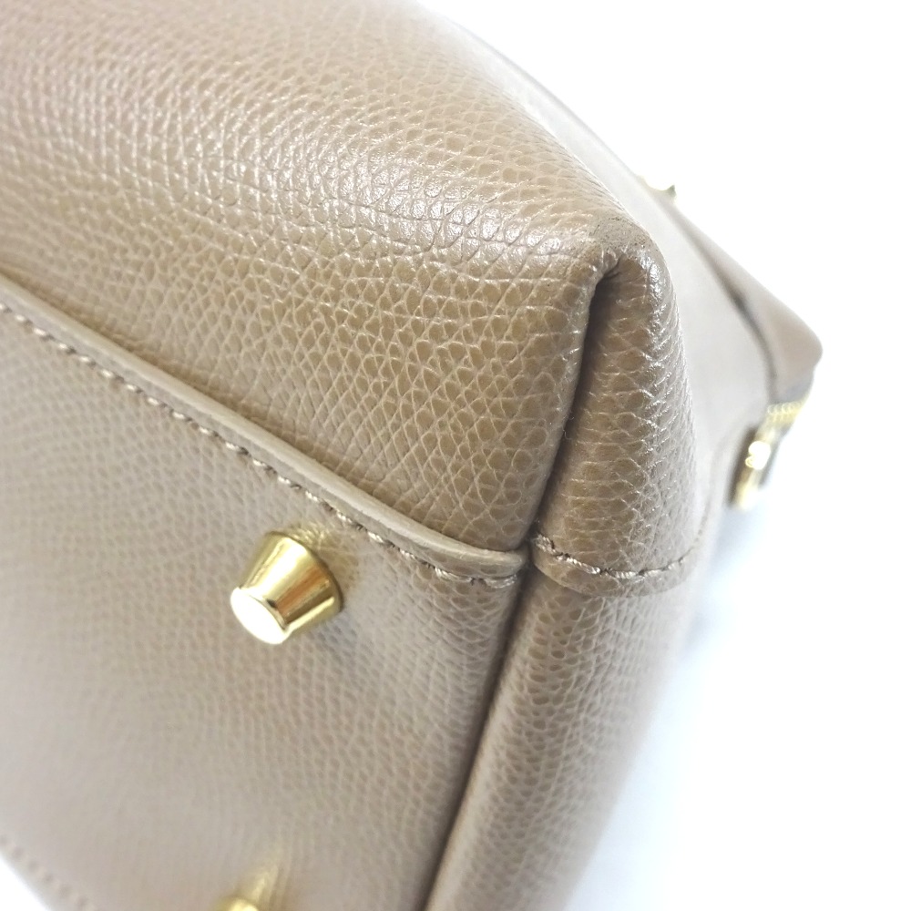 Furla Color Daino Piper 2Way Handbag Beige Camel - Image 7