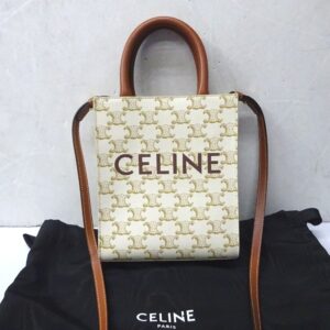 Celine Mini Vertical 2way Shoulder Bag White