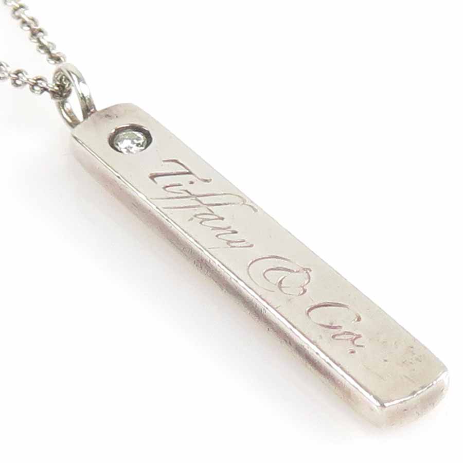 Tiffany Notes Necklace Silver Diamond