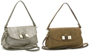 Chloe Lily Ribbon Metal Shoulder Bag White