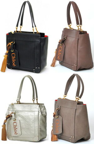 Chloe Eden Leather Tote Bag Black