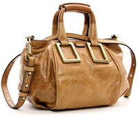 Chloe Ethel Leather Small Satchel Black - Image 2