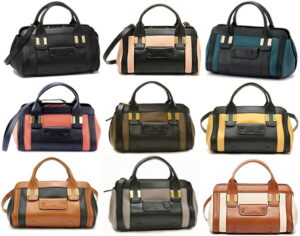 Chloe Alice Mini Boston Leather Shoulder Bag Black