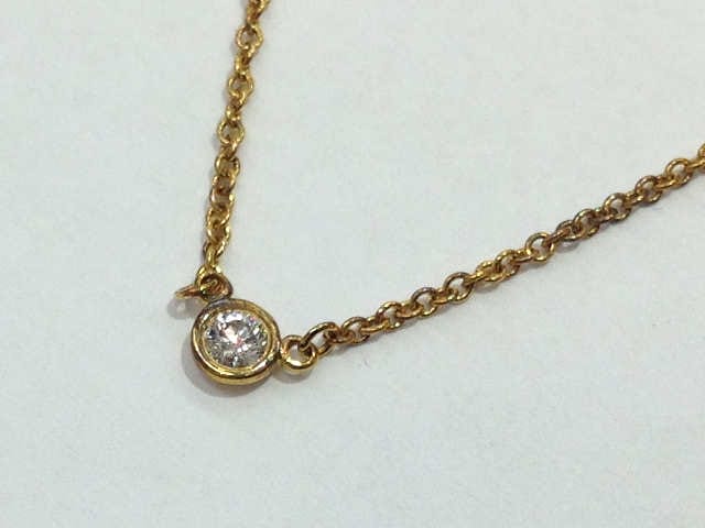 Tiffany Visor Yard Necklace Gold Diamond - Image 2