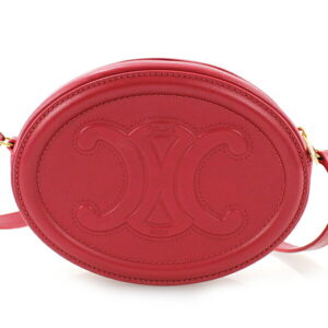 Celine Triomphe Crossbody Bag Leather Red