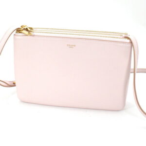 Celine Trio Shoulder Bag Small Lambskin Leather Light Pink