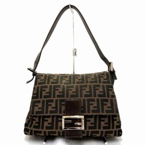 Fendi Mamma Bucket Shoulder Bag Zucca Brown