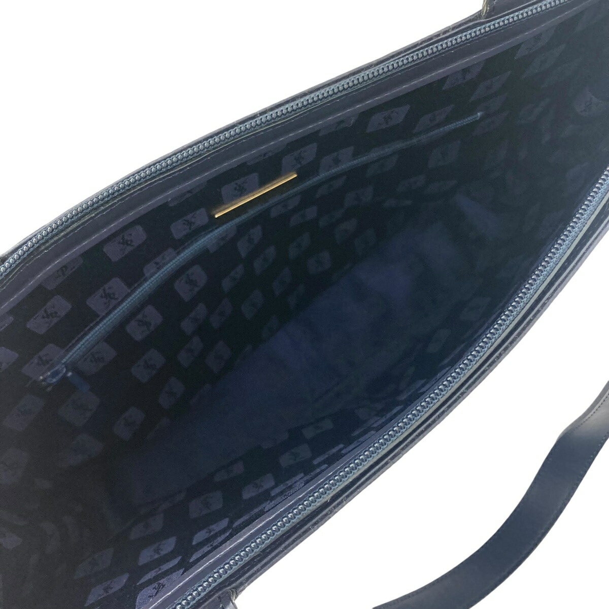 Yves Saint Laurent Tote Shoulder Bag Navy - Image 8