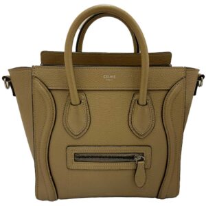 Celine Luggage Nano 2way Bag Leather Beige