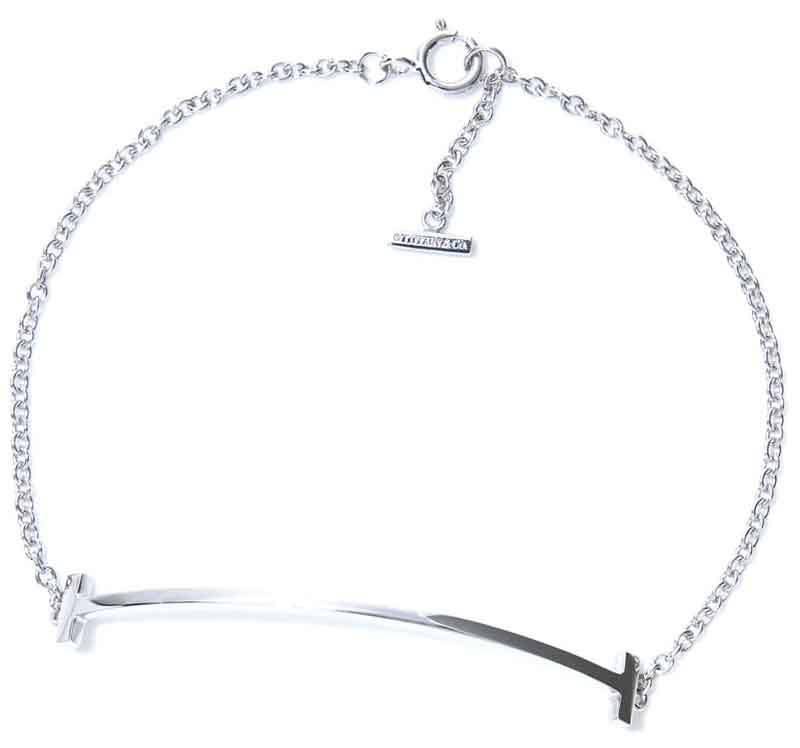 Tiffany T Smile Bracelet 18K White Gold