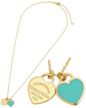 Tiffany Return To Tiffany Heart Tag Charm Necklace 18K Gold
