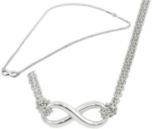 Tiffany Infinity Double Chain Necklace Sterling Silver