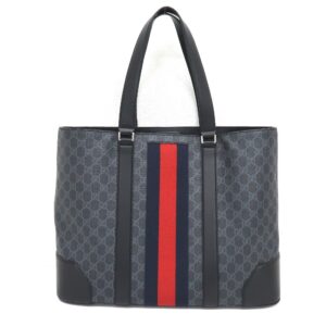 Gucci GG Supreme Leather Tote Bag Black