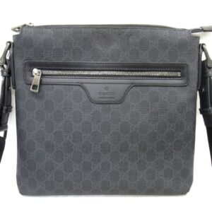 Gucci GG Supreme Canvas Shoulder Bag Black